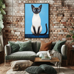 Siamese Cat Poster Modern Wall Art Print
