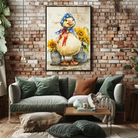 Chubby Goose With Star Spangled Blue Bonnet Poster