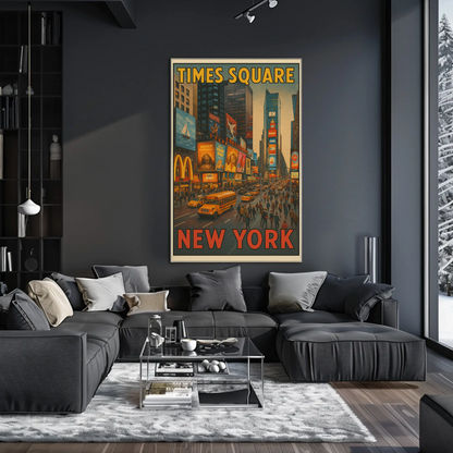Times Square New York City Travel Poster