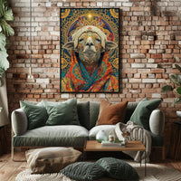 Mystical Llama Art in Cultural Heritage Poster PosterGoat