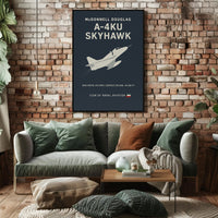 A-4KU Skyhawk Military Aviation Icon Poster PosterGoat
