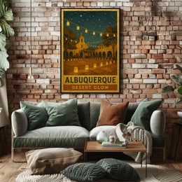 Albuquerque Desert Glow Poster