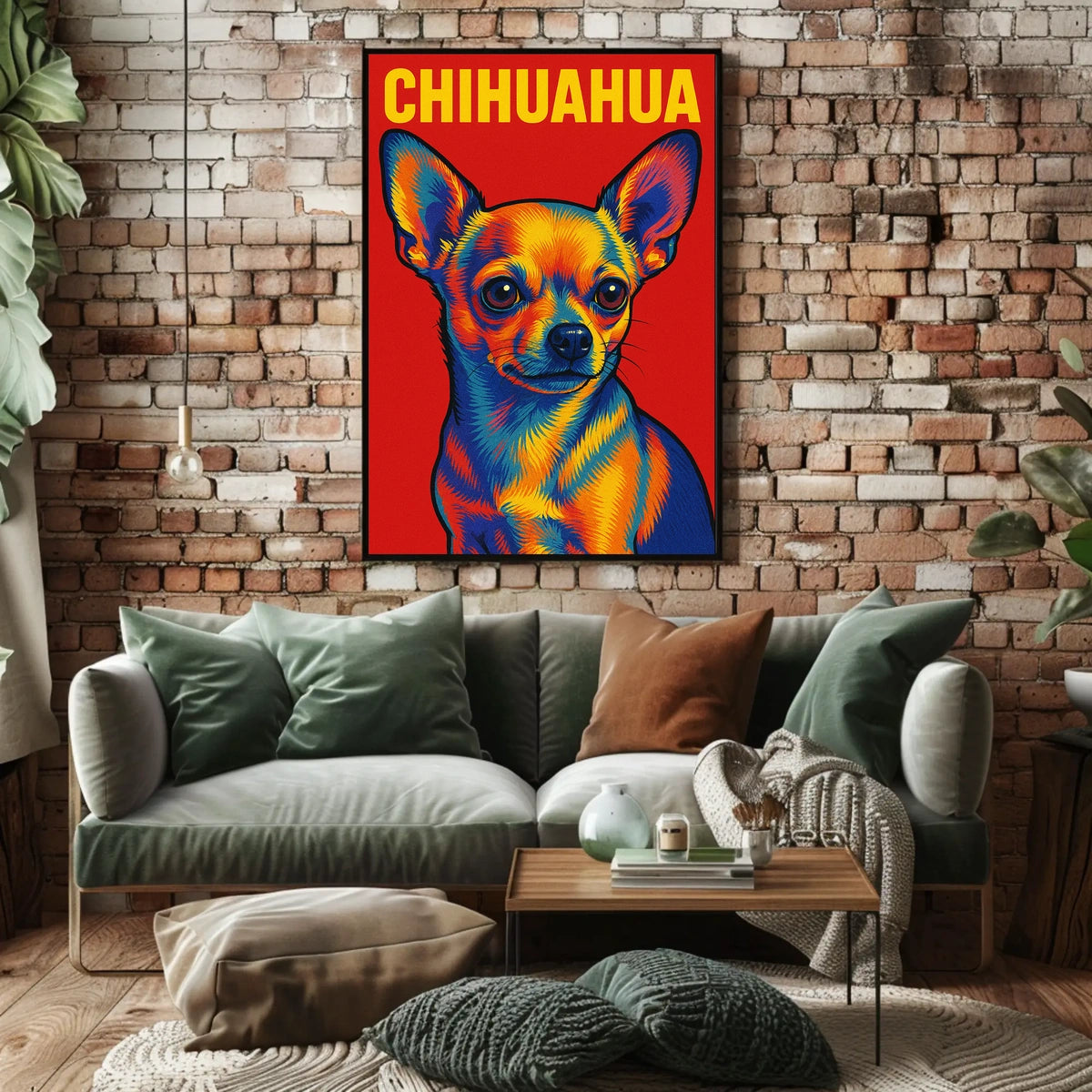 Vibrant Chihuahua Portrait Poster