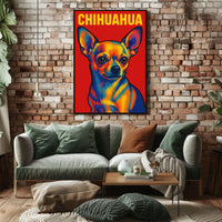 Vibrant Chihuahua Portrait Poster
