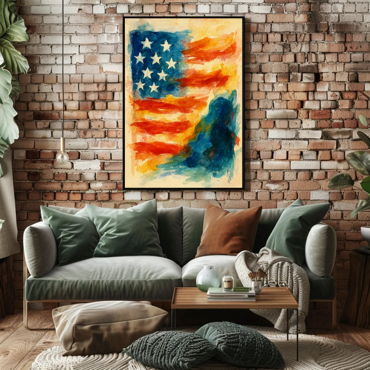 Abstract American Flag Abstract Poster