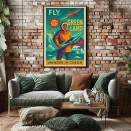Fly Greenland Wander In Color Poster