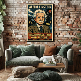 Einstein Relativity Vision Vintage Poster