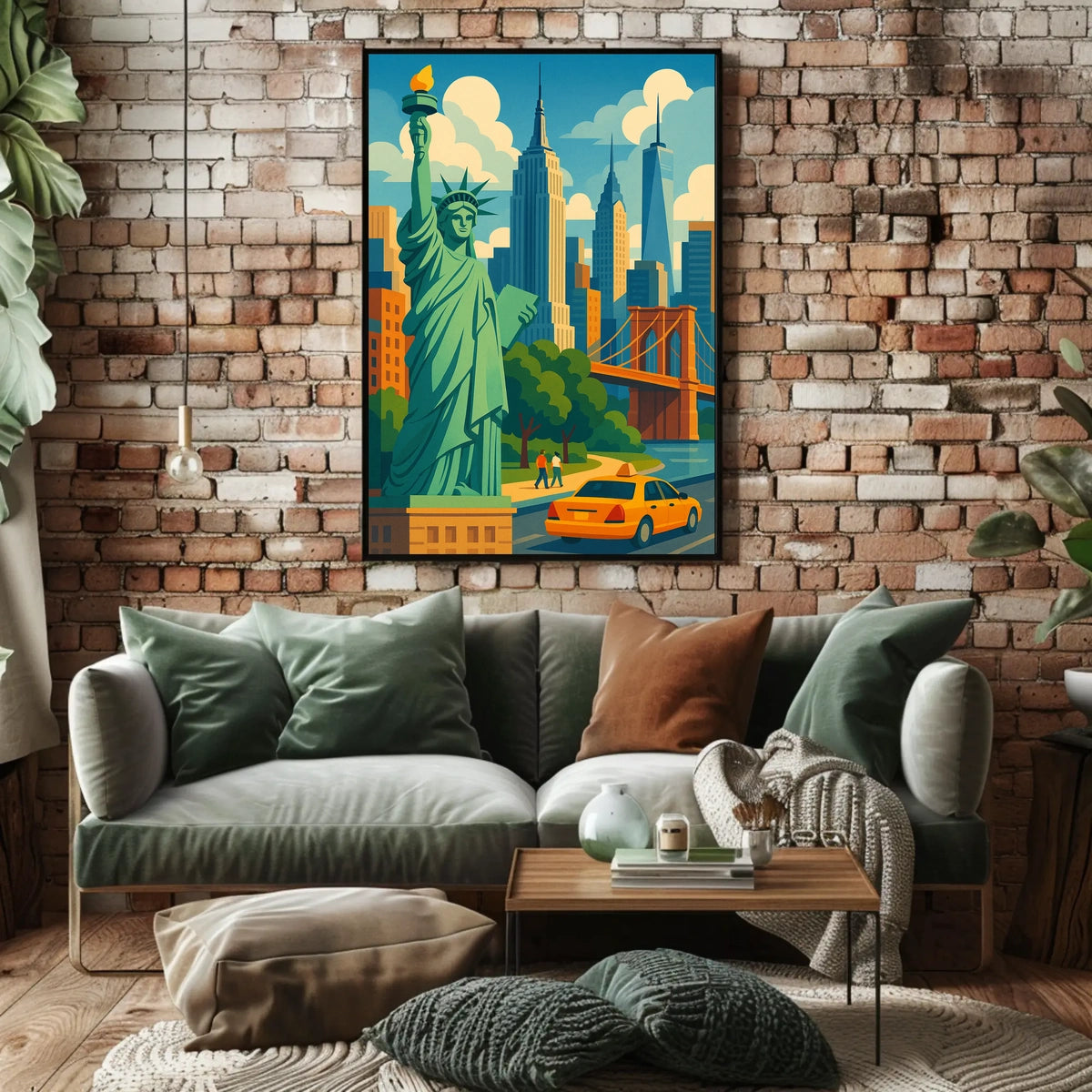 Discover New York City A Vibrant Illustration of Iconic Landmarks