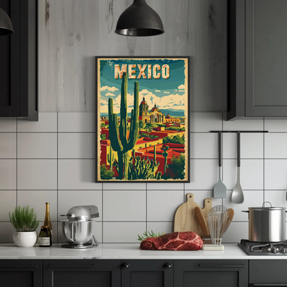 Mexico City Vintage Poster