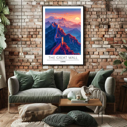 Great Wall of China Majesty Travel Poster