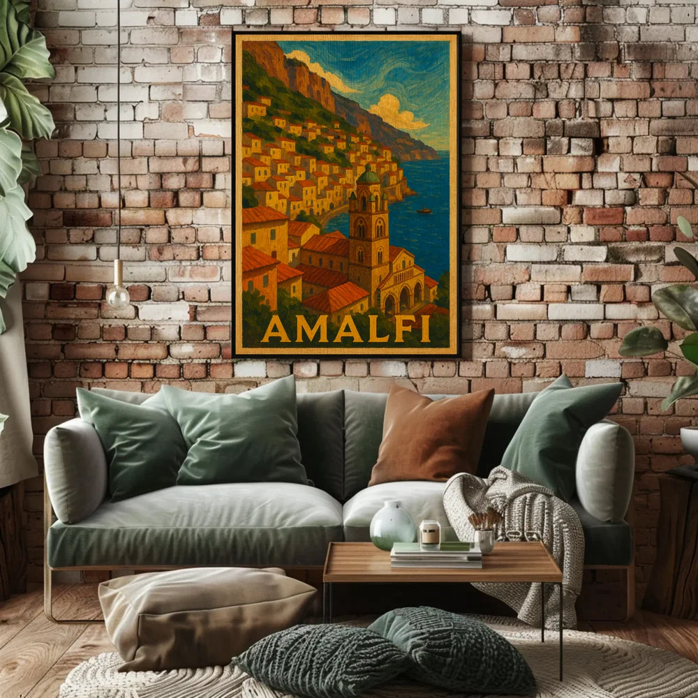 Amalfi Woodgrain Art Poster Museum Quality Print For Homes