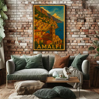 Amalfi Woodgrain Art Poster Museum Quality Print For Homes