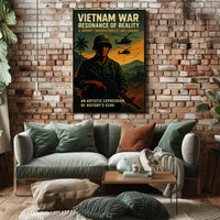 Vietnam War Vintage Poster Historical Military Print