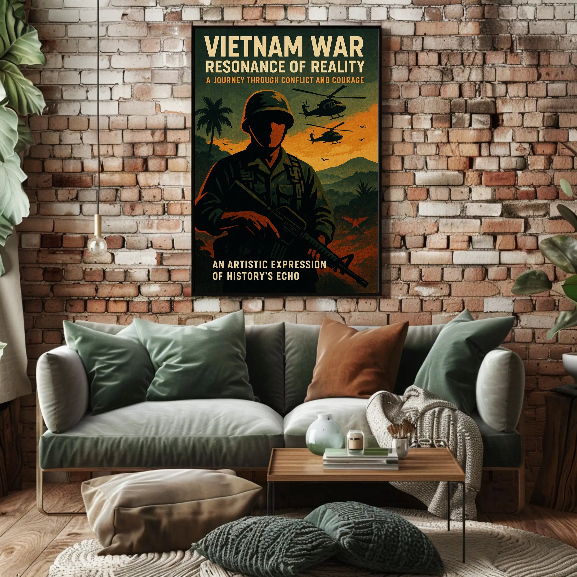 Vietnam War Vintage Poster Historical Military Print