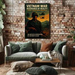 Vietnam War Vintage Poster Historical Military Print