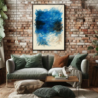 Abstract Blue Swirl Abstract Poster