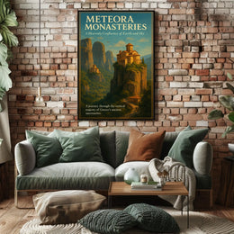 Meteora Monasteries Poster