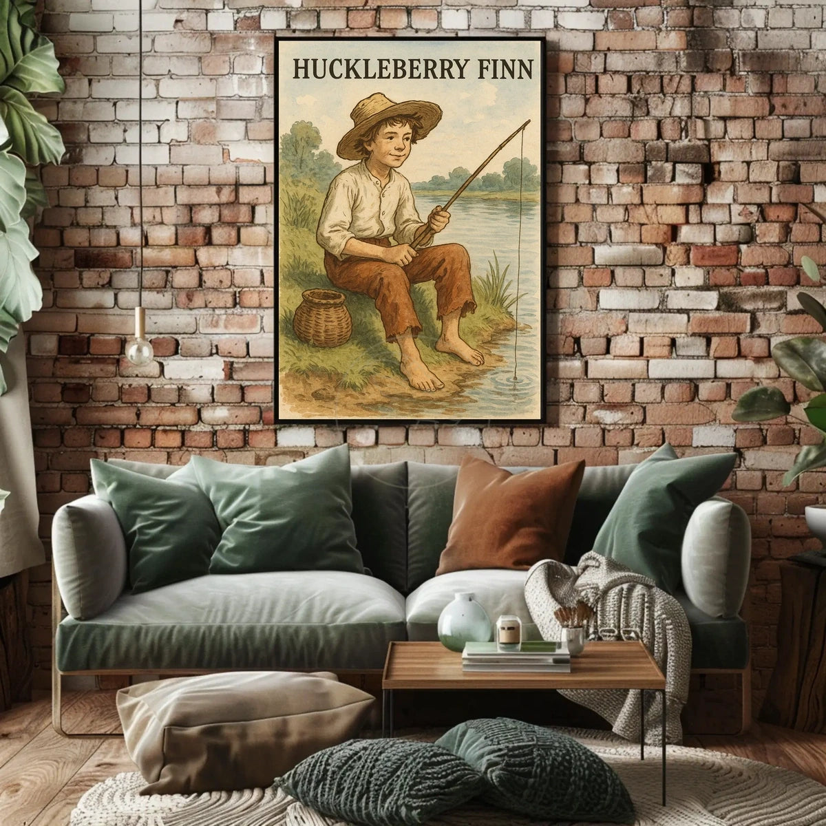 Huckleberry Finn Adventure in Artistic Heritage Poster