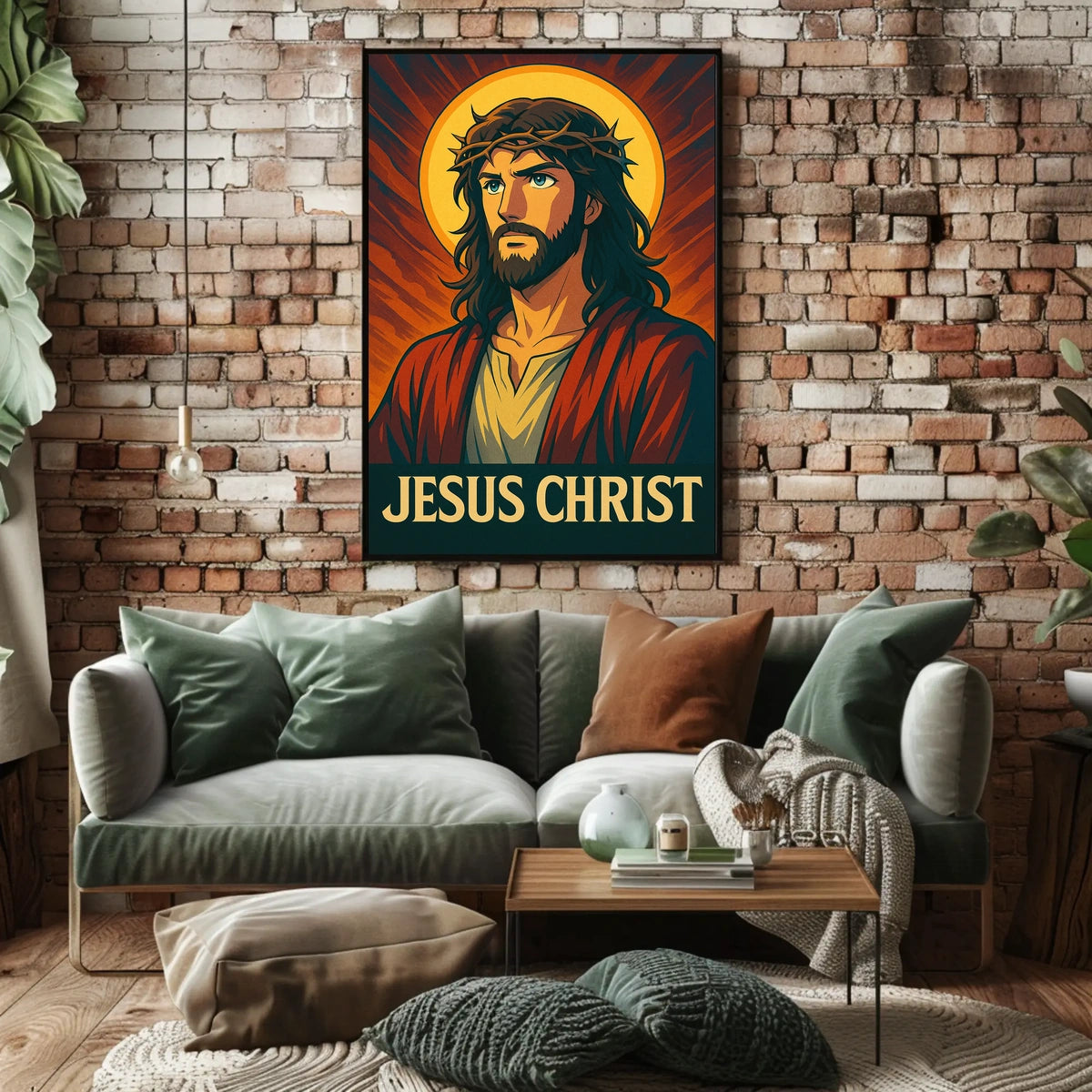Jesus Christ Iconic Representation Poster