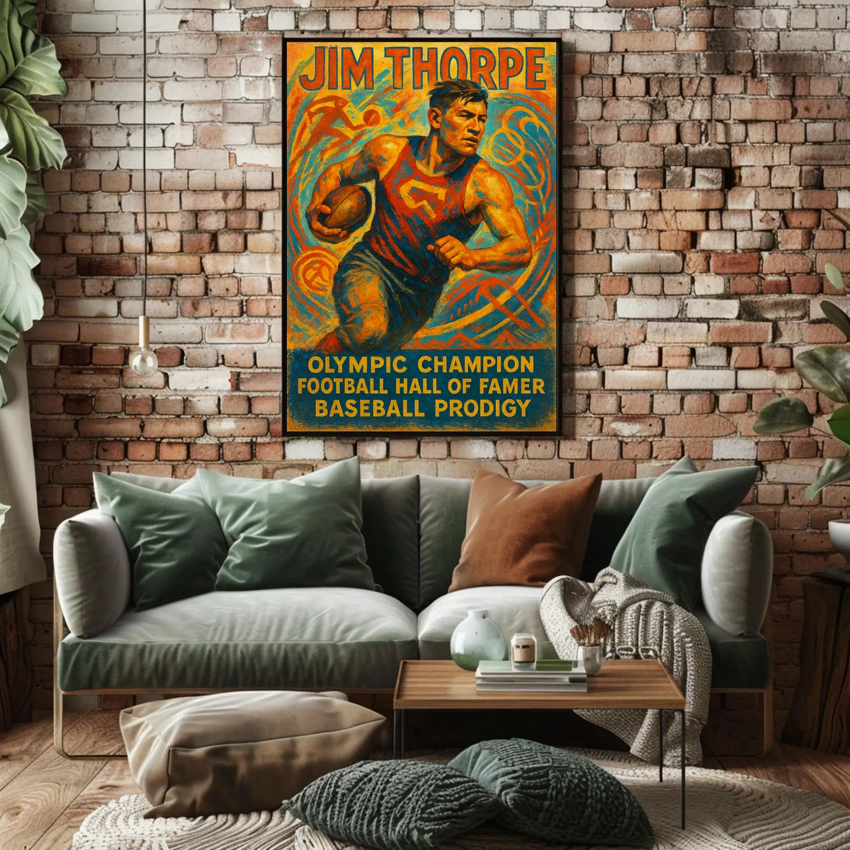 Celebrating a Sports Legend Jim Thorpe Poster