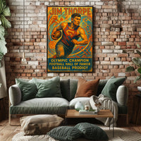 Celebrating a Sports Legend Jim Thorpe Poster