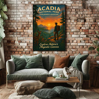 Acadia National Park Sunset Adventure National Park Poster
