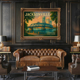 Jacksonville First Coast Charm Travel Poster