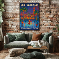 Golden Gate Glow Poster