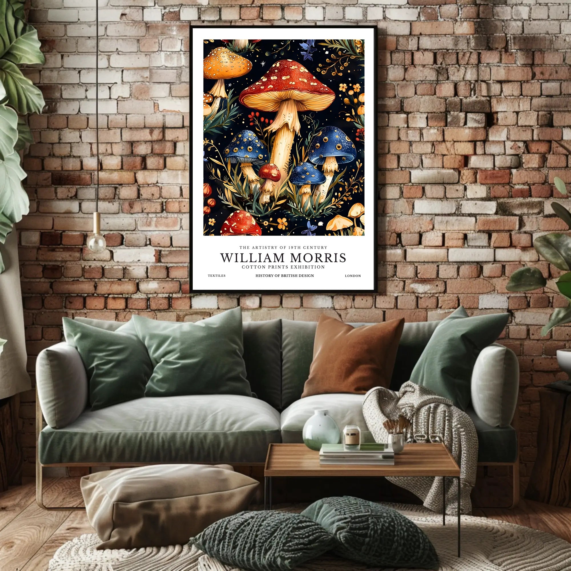William Morris Cotton Prints Exhibition Poster