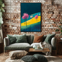 Spring Landscape Poster Vibrant Colorful Modern Print
