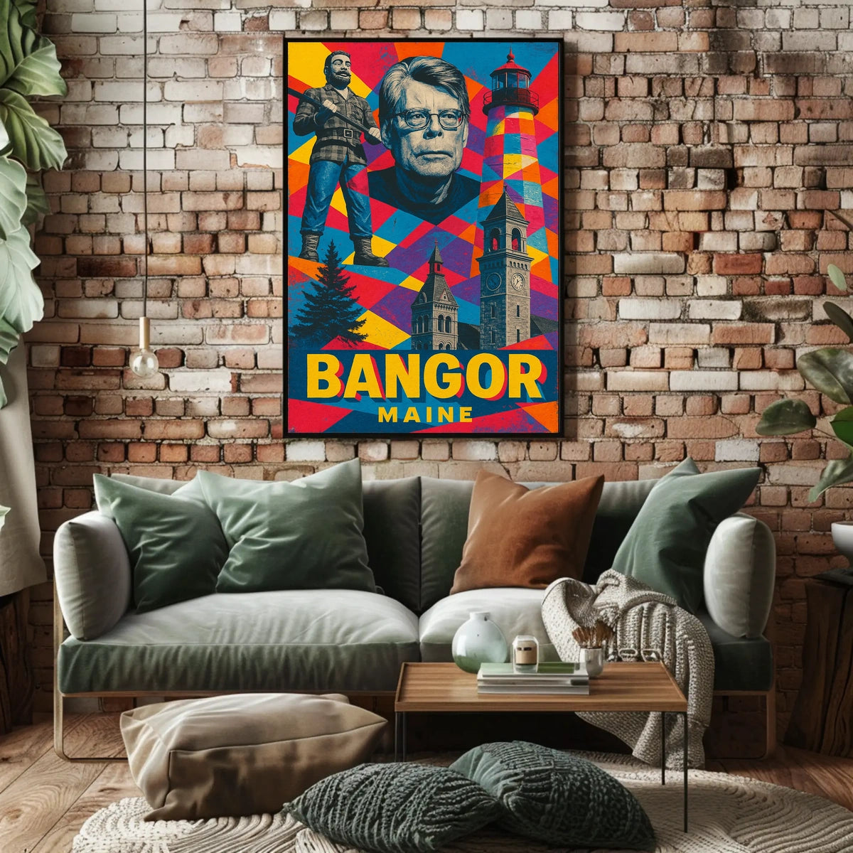 Bangor, Maine A Vibrant Tribute Poster