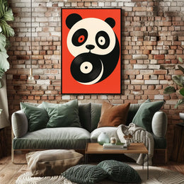 Panda Vinyl Vibes Poster