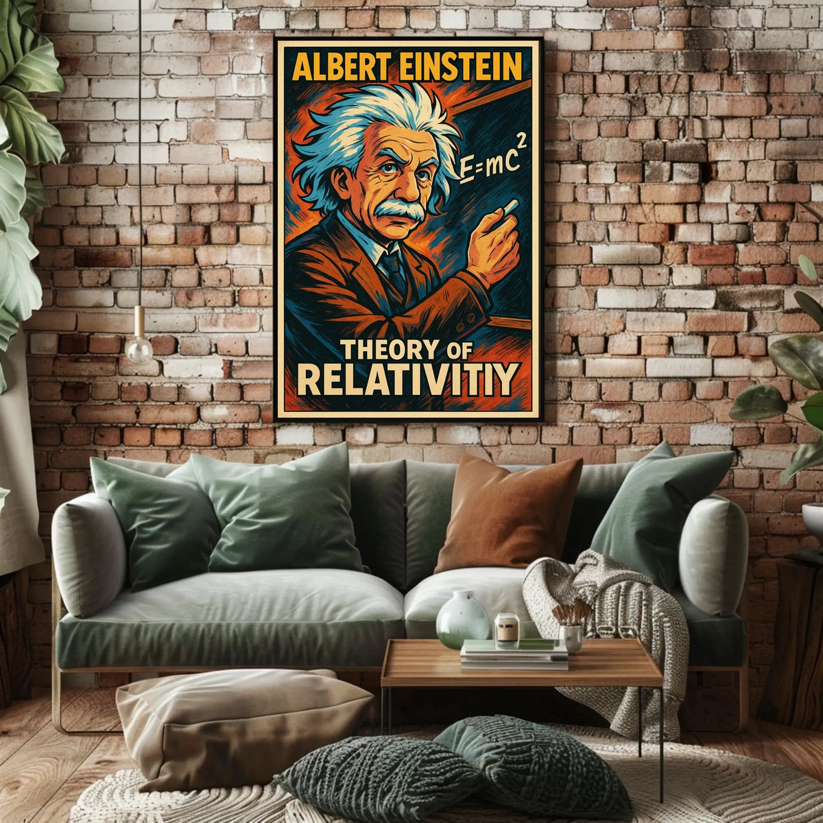 Einstein Relativity Iconic Scientific Narrative Inspiring Curious Minds Wall Art Decor Poster