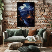 Enchanted Moonlit Castle Poster
