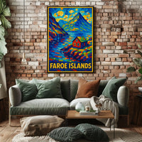 Faroe Islands Mosaic Art Poster