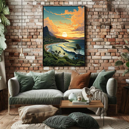 Tropical Sunset Serenity Poster