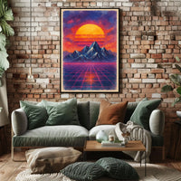Retro-Futuristic Dreamscape Artwork Print: Futuristic Sci-Fi Poster