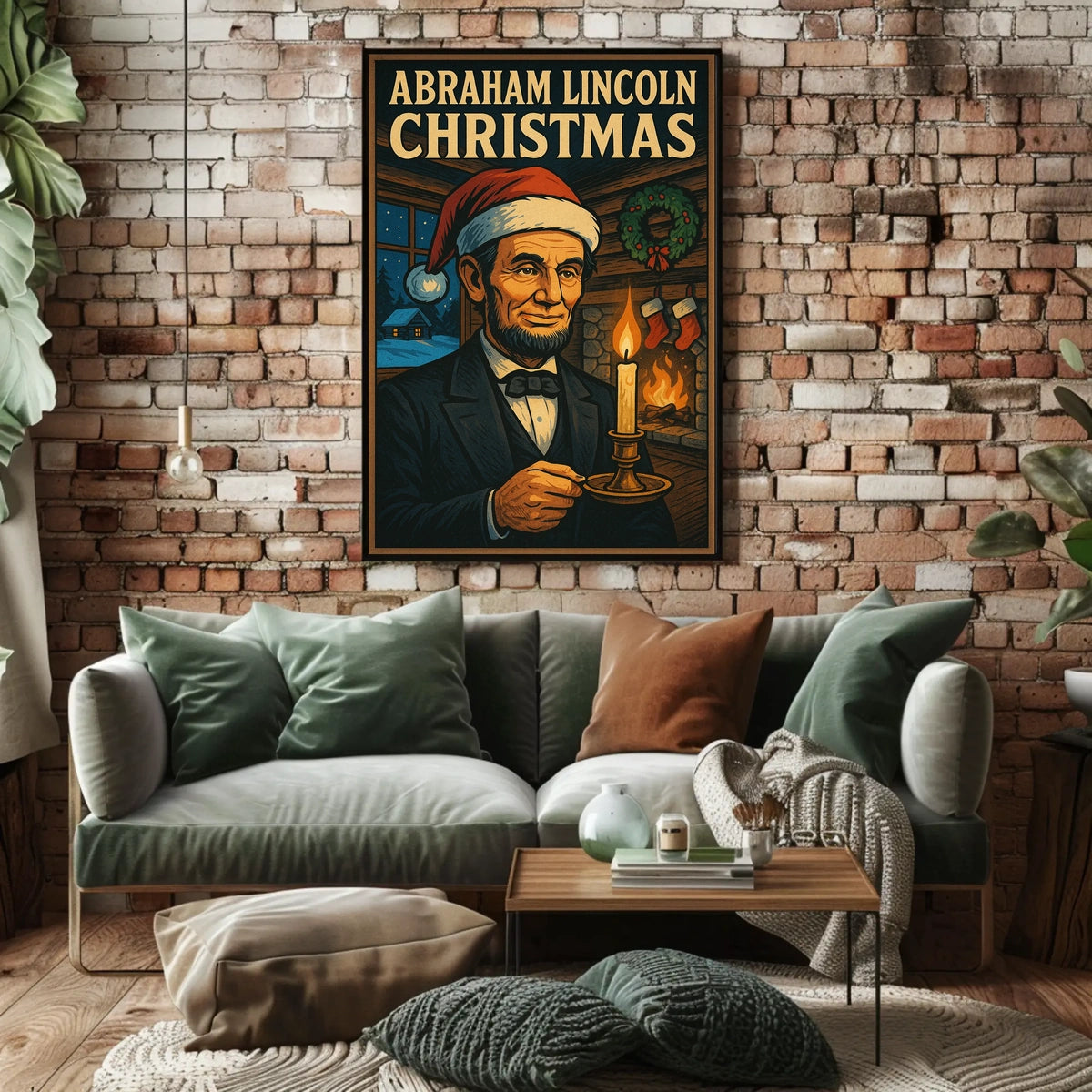 Abraham Lincoln Christmas Poster