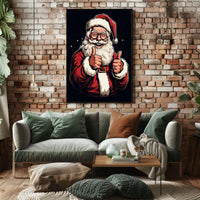 Santa Claus Thumbs-Up Christmas Pop Culture Poster