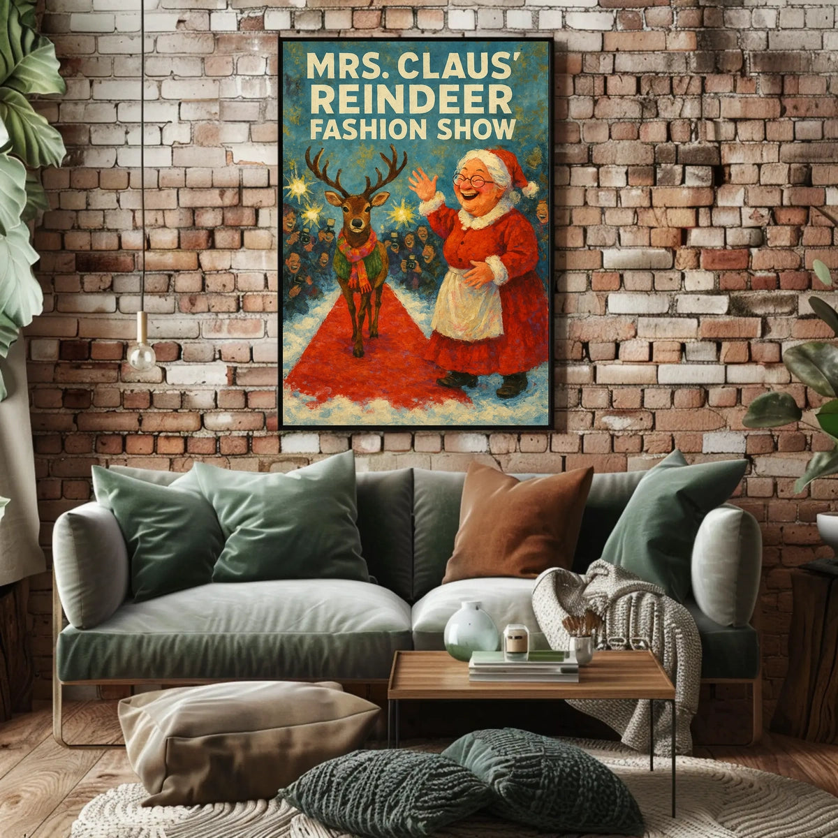 Mrs. Claus Reindeer Fashion Show Poster