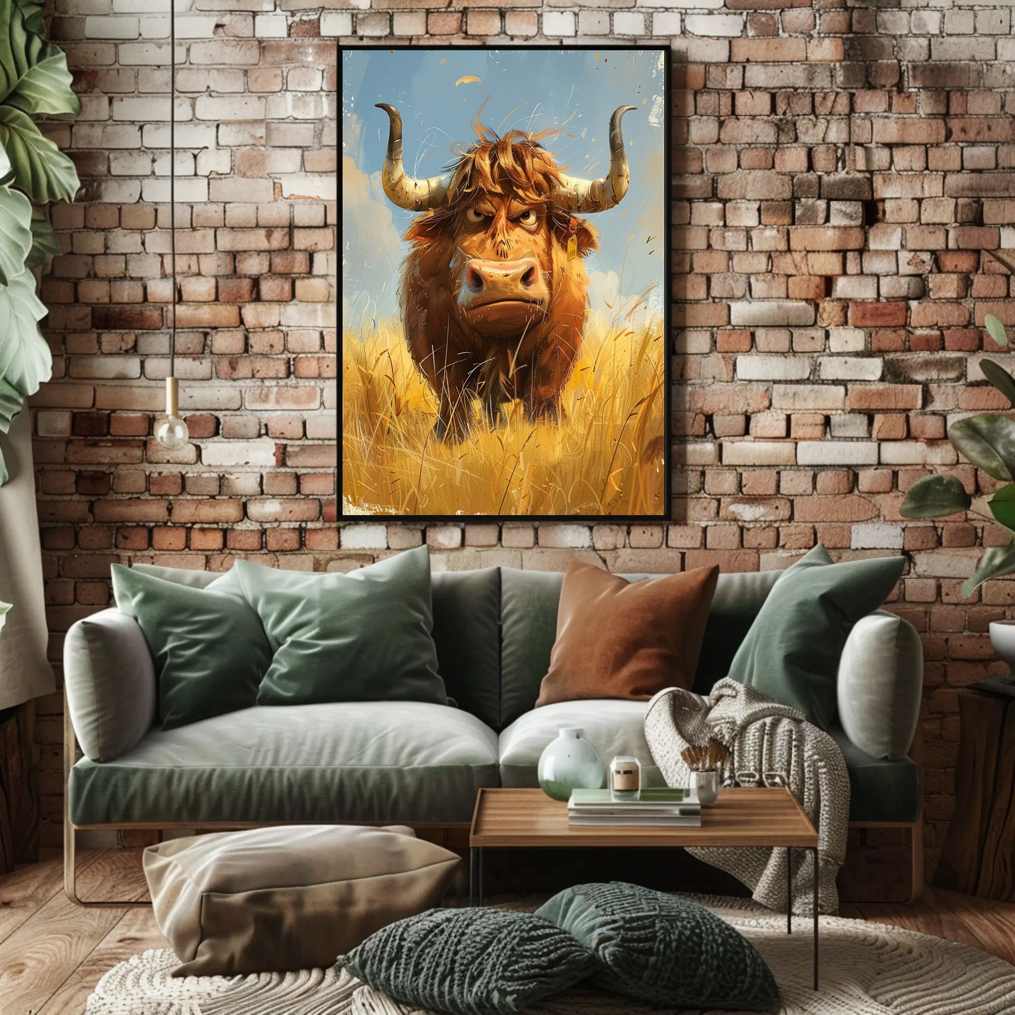 Majestic Highland Cattle Poster PosterGoat