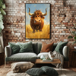 Majestic Highland Cattle Poster PosterGoat