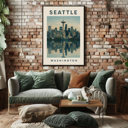 Seattle Skyline Poster
