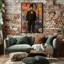 Historical Figure with Modern Abstract Vibes Poster