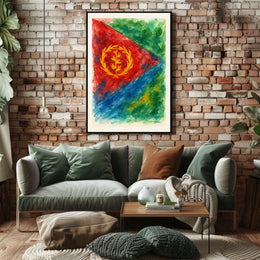 Eritrean Flag Watercolor Art Poster