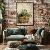 Basket Of Greenery Poster