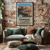 Grand Canyon Vintage Travel Poster Print