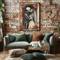 Eternal Love Skeletons Day of the Dead Cultural Poster