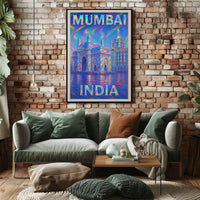 Mumbai, India Vibrant Landmarks Poster