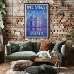 Mumbai, India Vibrant Landmarks Poster